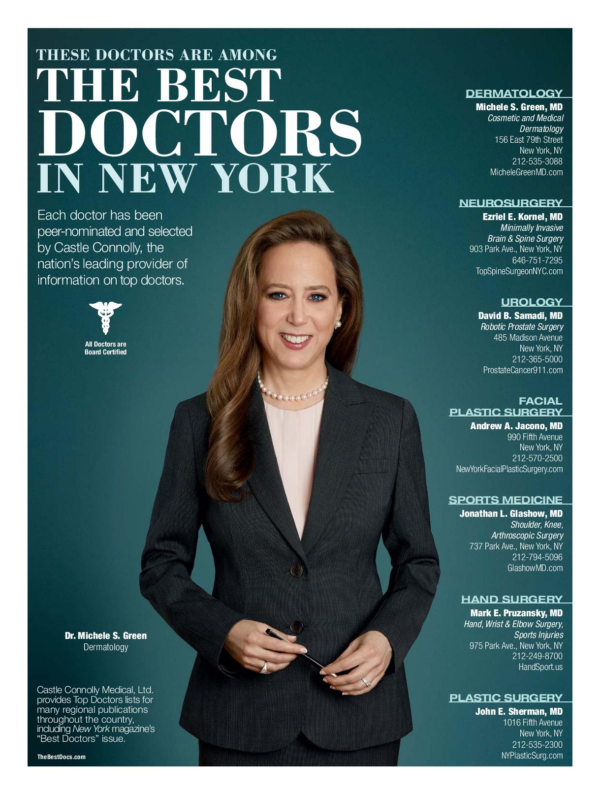 Featured in NY Magazine Best Doctors in New York Michele Green M.D.